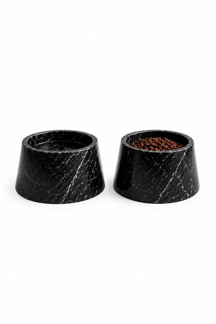 Doğal Mermer (Toros Black) Mama Kabı