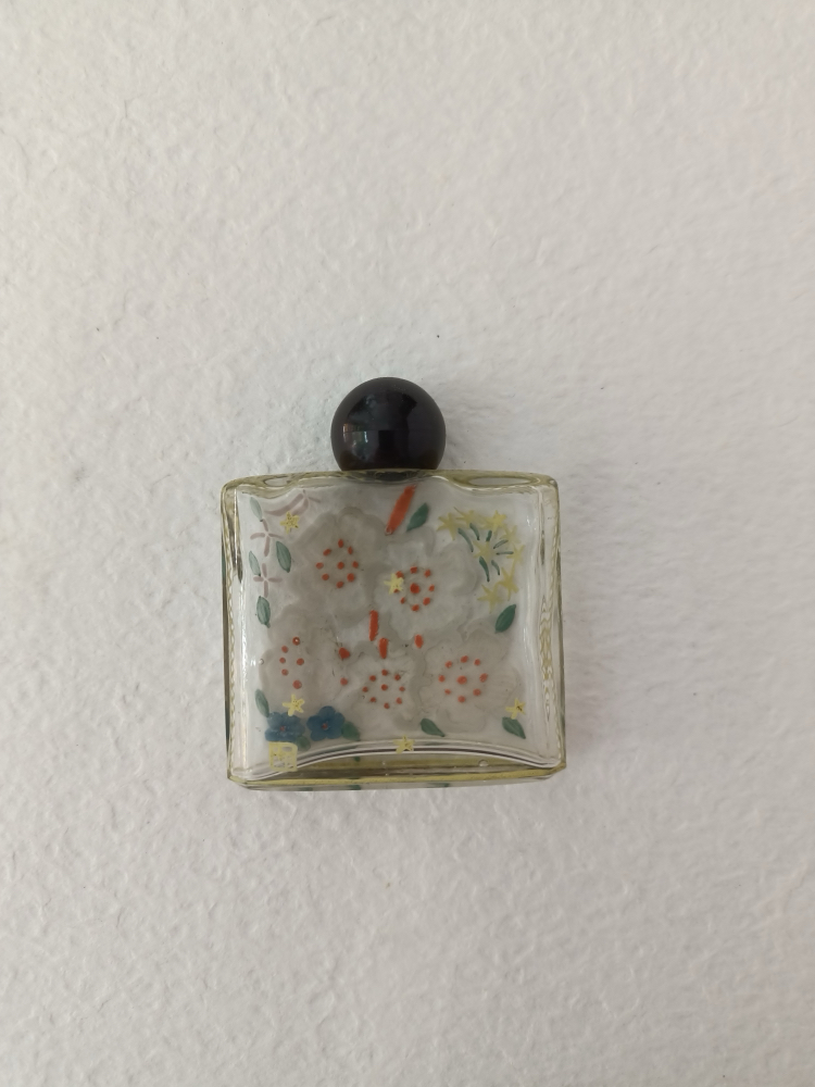 Vintage Sanatci Isi Boyamali Parfum Sisesi