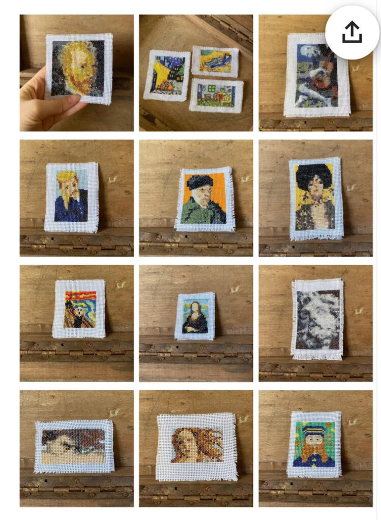 50 mini kanaviçe sanatsal desen