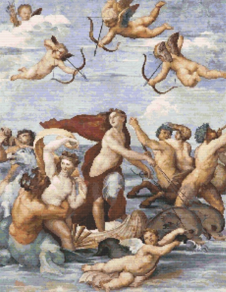 Rafael Sanzio -The Triumph of Galatea kanaviçe deseni 43 x 55 cm (65 renk)