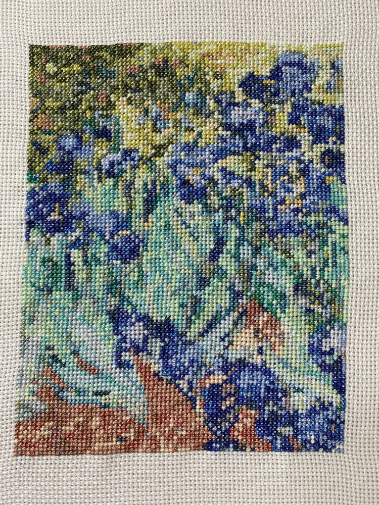 İrisler Van Gogh kanaviçe tablo