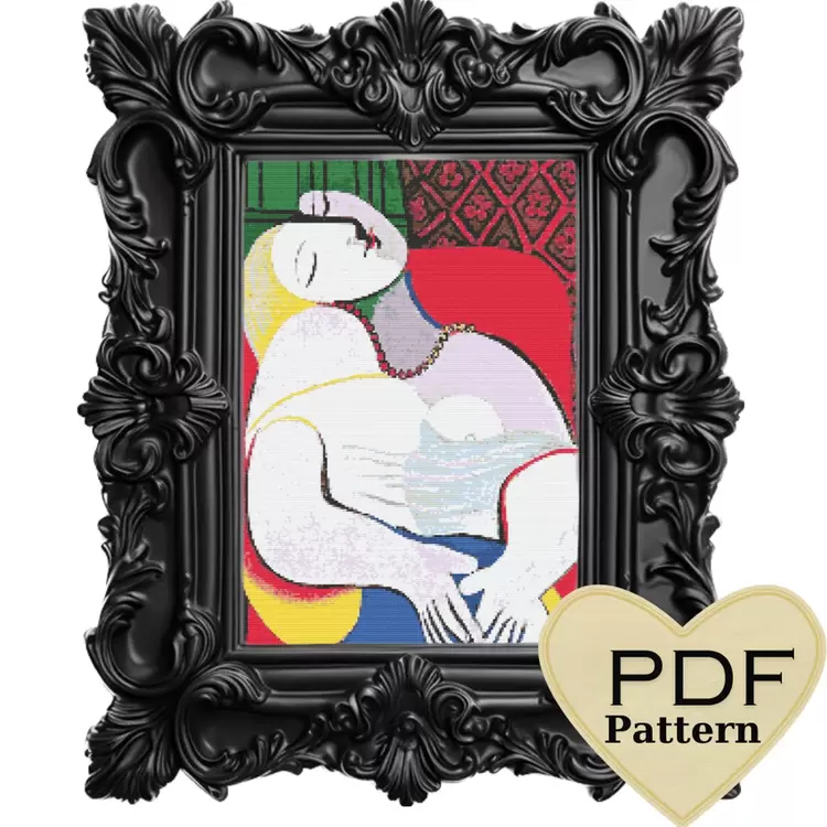 The Dream pablo picasso kanaviçe deseni- 35x47 cm-30 renkli- 193x258 stitches