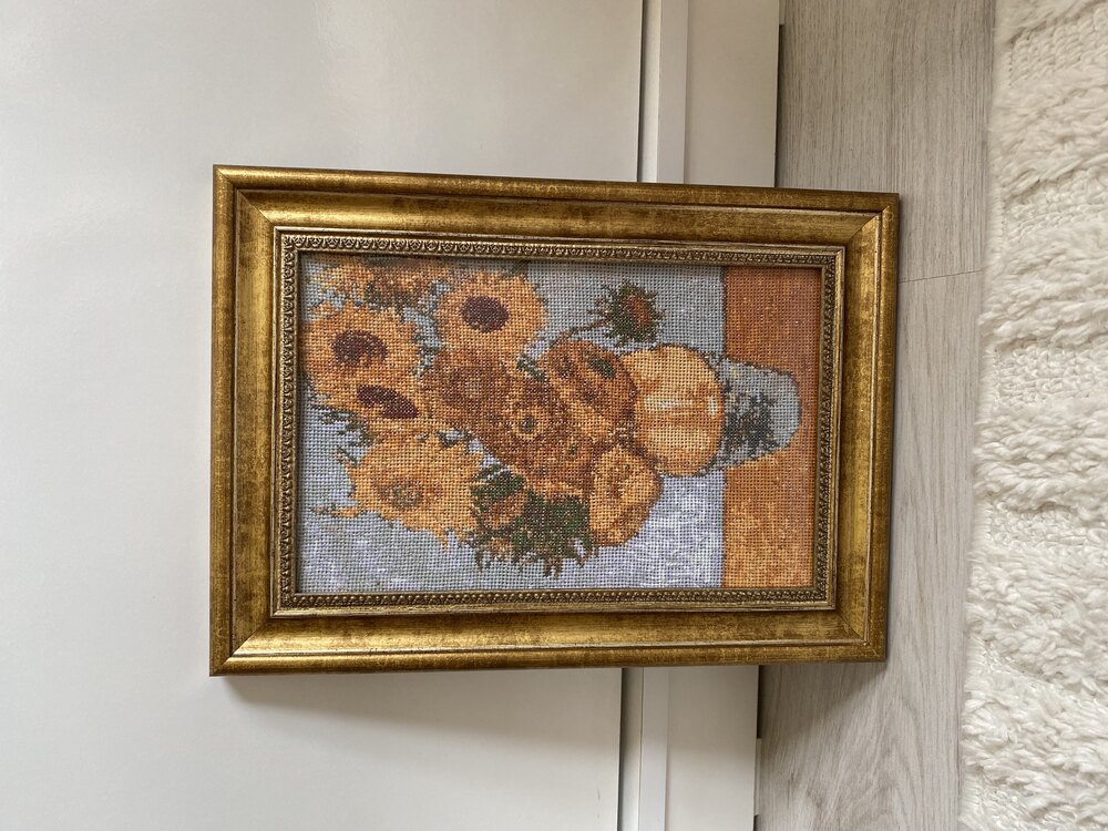 Ayçiçekleri van Gogh kanaviçe tablo