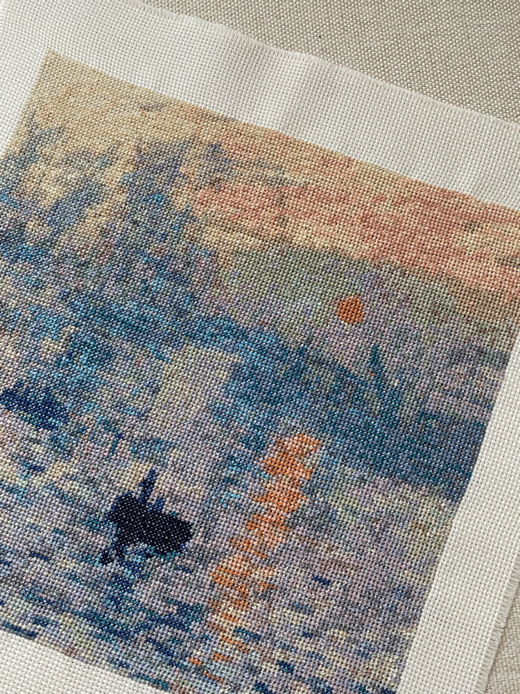 Monet Sunrise kanaviçe tablo