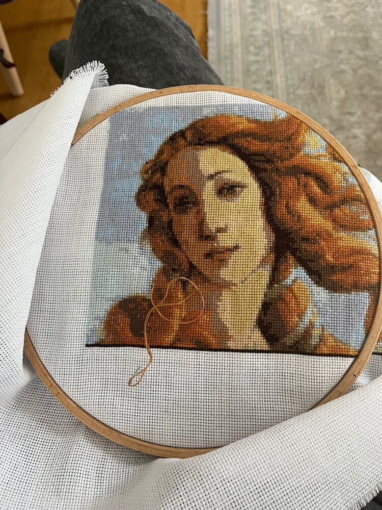 Venüs Botticelli kanaviçe deseni 23x18 cm pattern