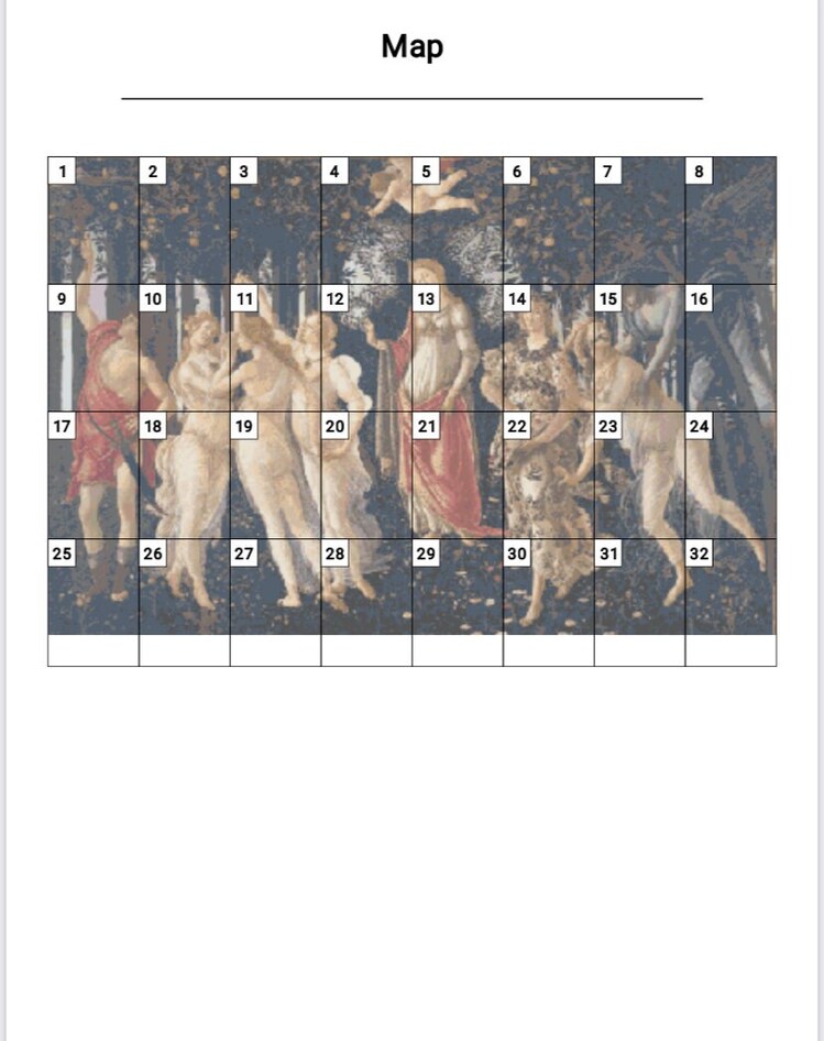 Primavera Sandro Botticelli kanaviçe deseni large pattern