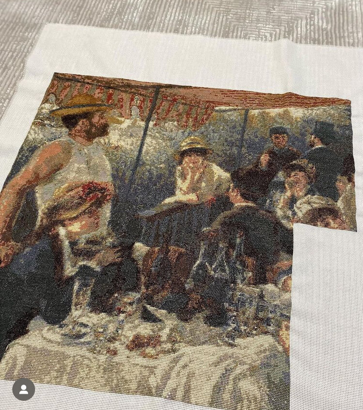 Tekne gezisinde öğle yemeği renoir desen 73x53 cm