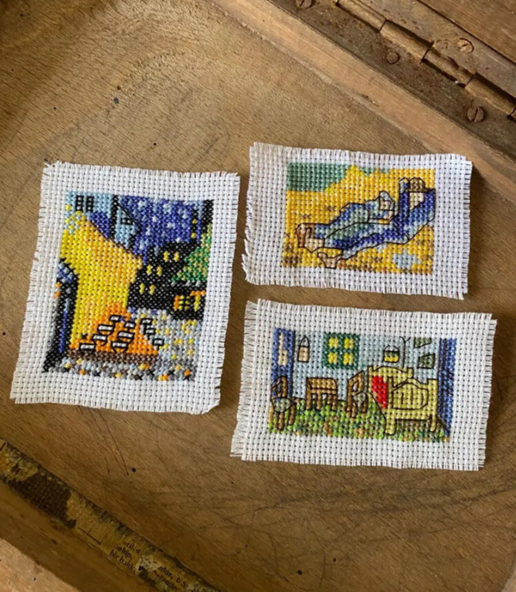 50 mini kanaviçe sanatsal desen