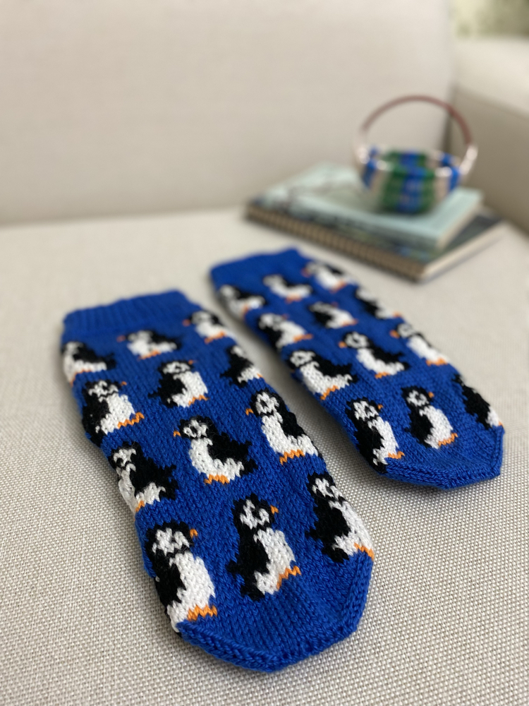 Penguen temalı çorap
