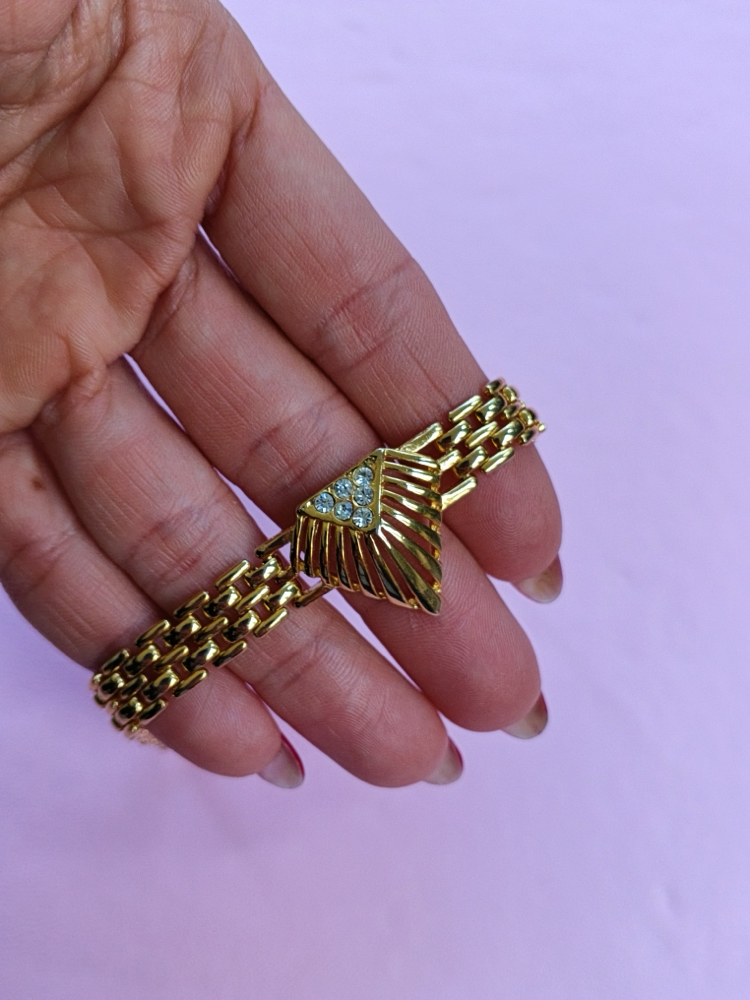Vintage gold taşlı bileklik