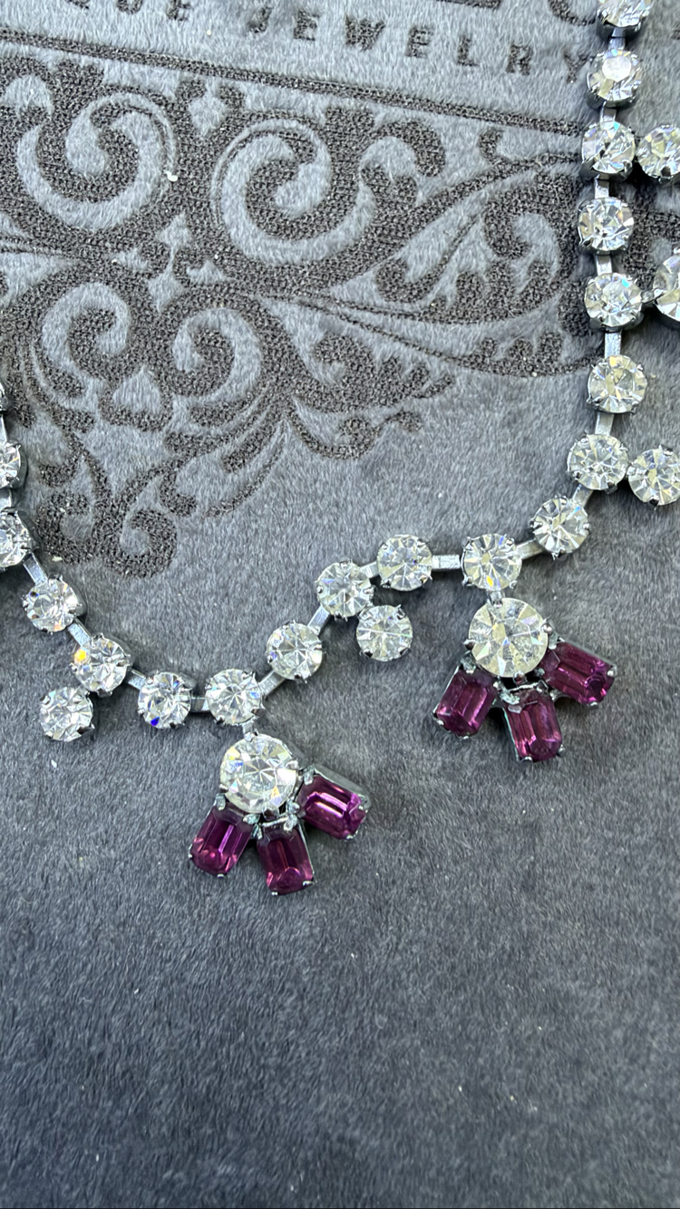 VİNTAGE viyana 1950 rhinestone kolye