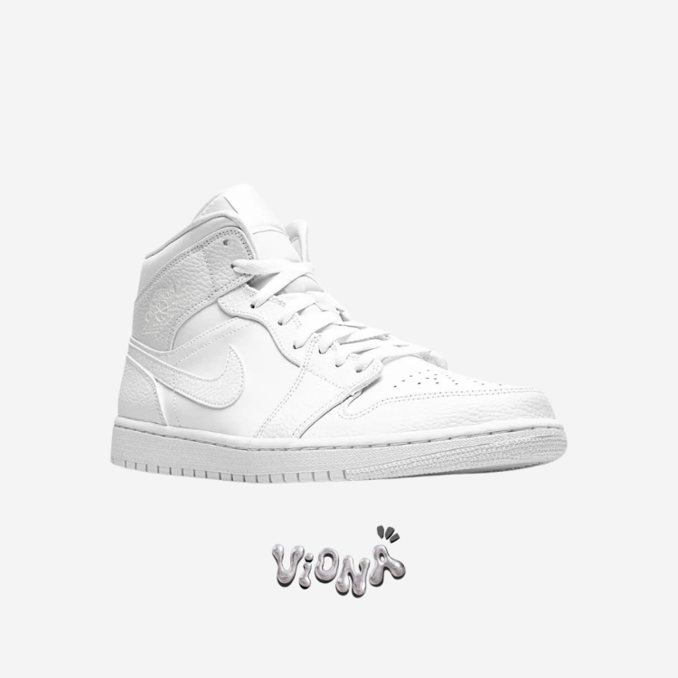 Nike Air Jordan 1 Mid Triple White
