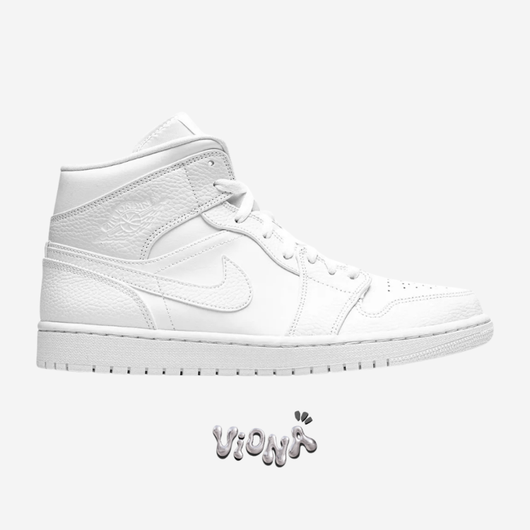 Nike Air Jordan 1 Mid Triple White
