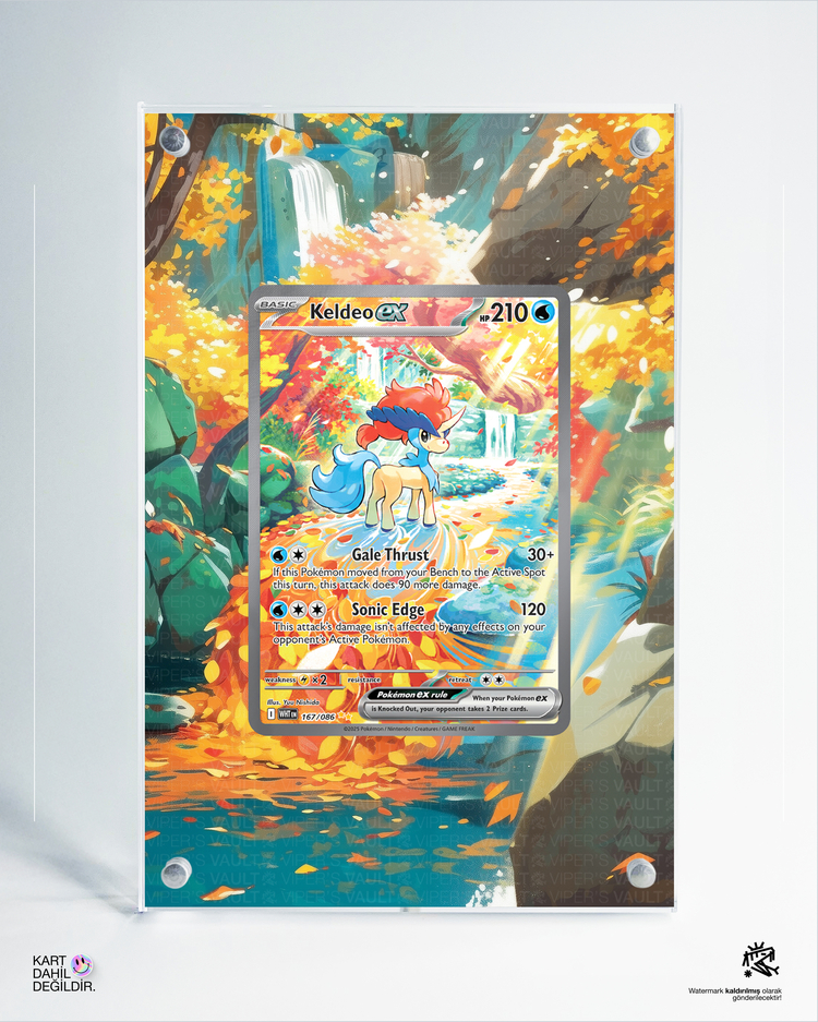 Keldeo ex - White Flare - Extended Art Display