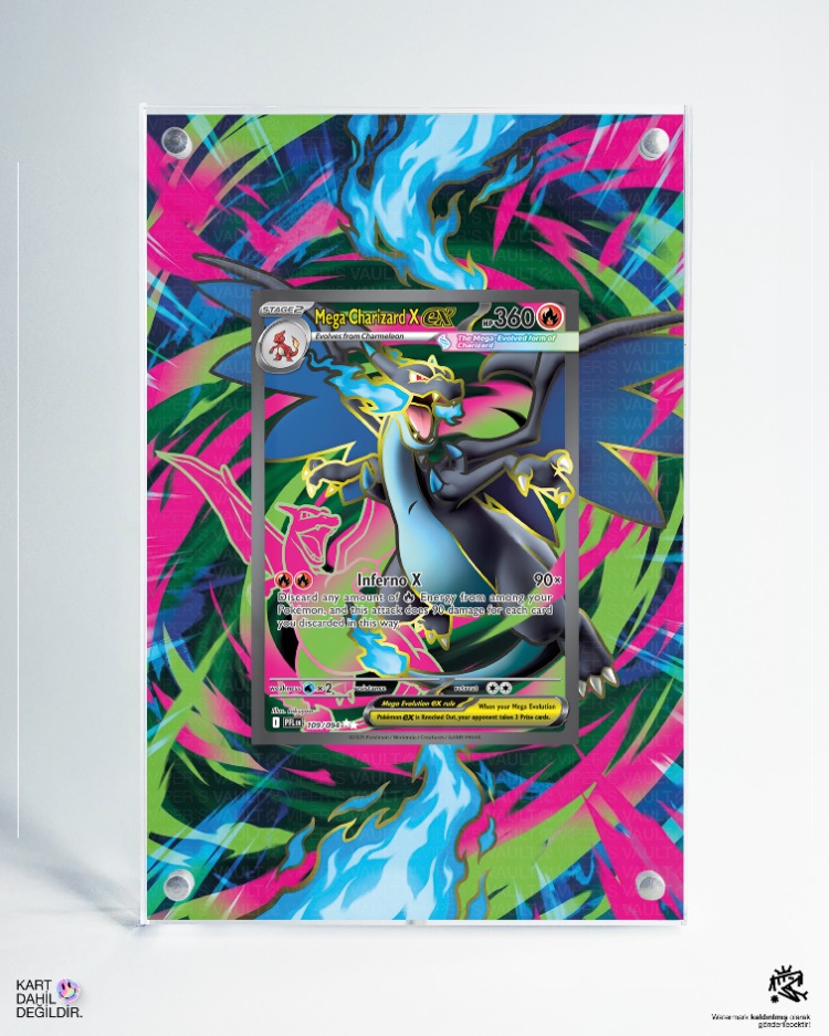 Mega Charizard x ex - Phantasmal Flames - Extended Art Display