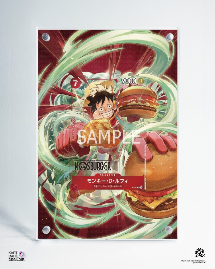 Mos Burger One Piece Monkey Luffy P-080 - Extended Art Display