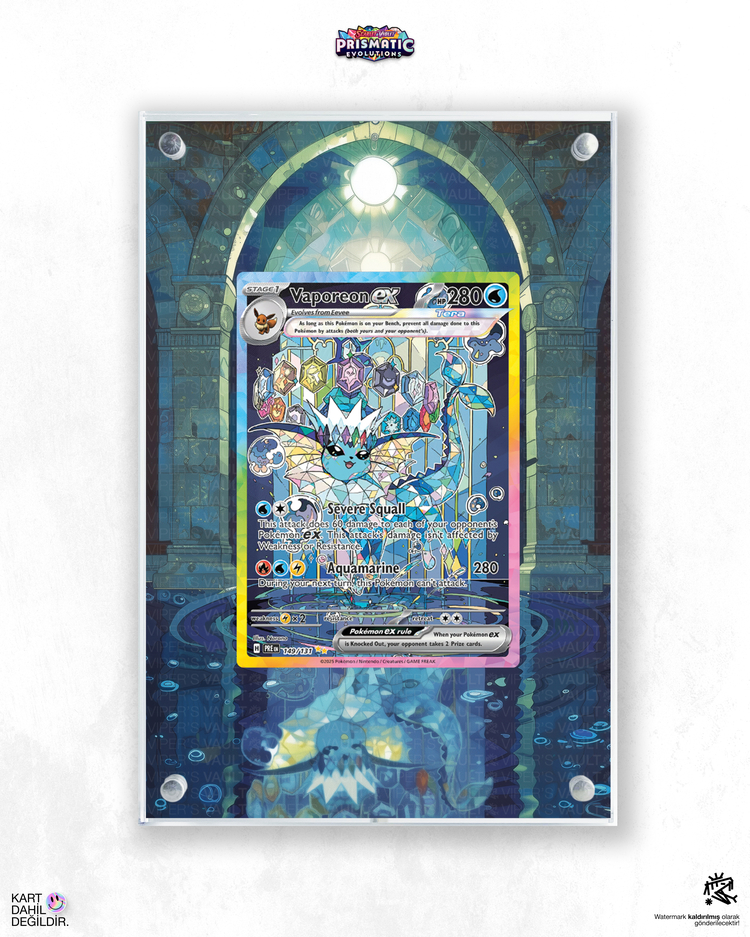 Vaporeon ex Prismatic Evolutions - Extended Art Display