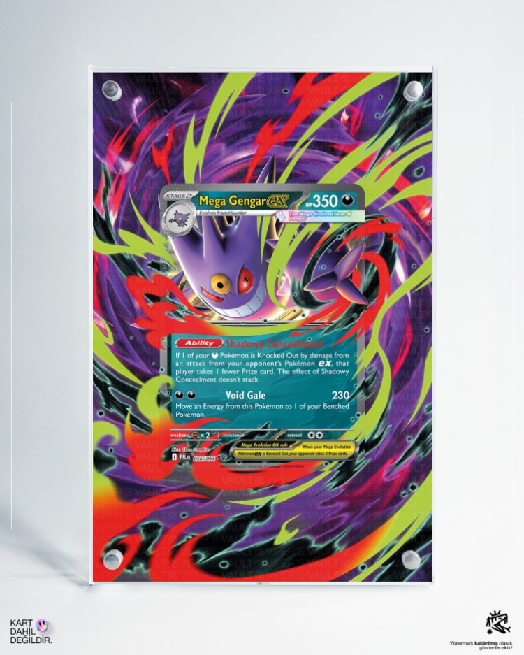 Mega Gengar ex Double Rare - Phantasmal Flames - Extended Art Display