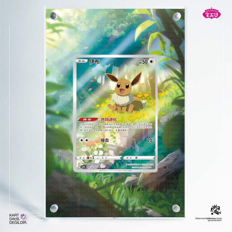 Eevee Chinese Gem Pack - Extended Art Display
