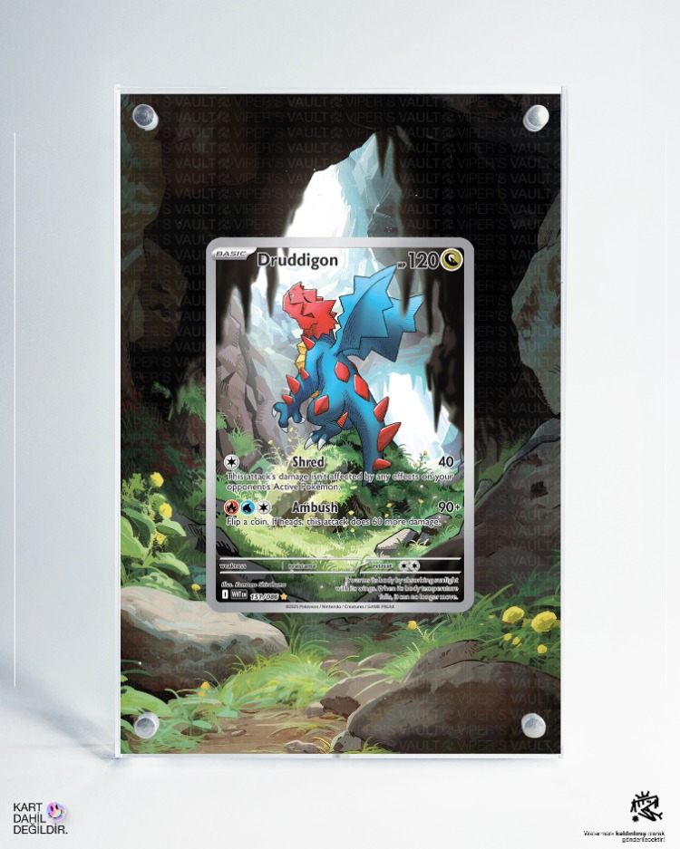 Druddigon - White Flare - Extended Art Display