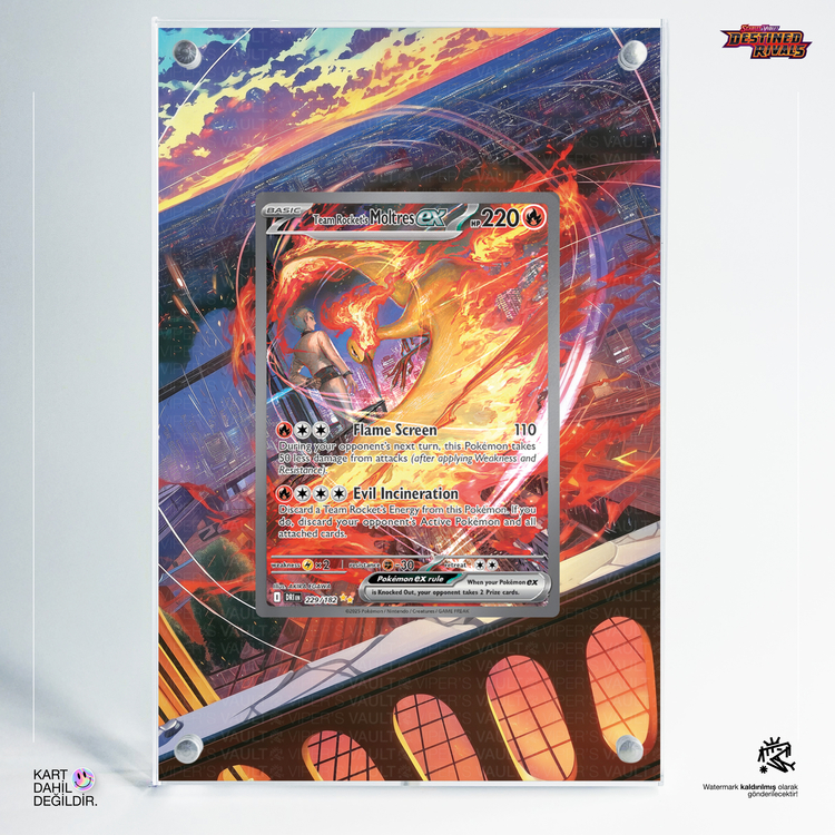 Team Rocket's Moltres - Extended Art Display