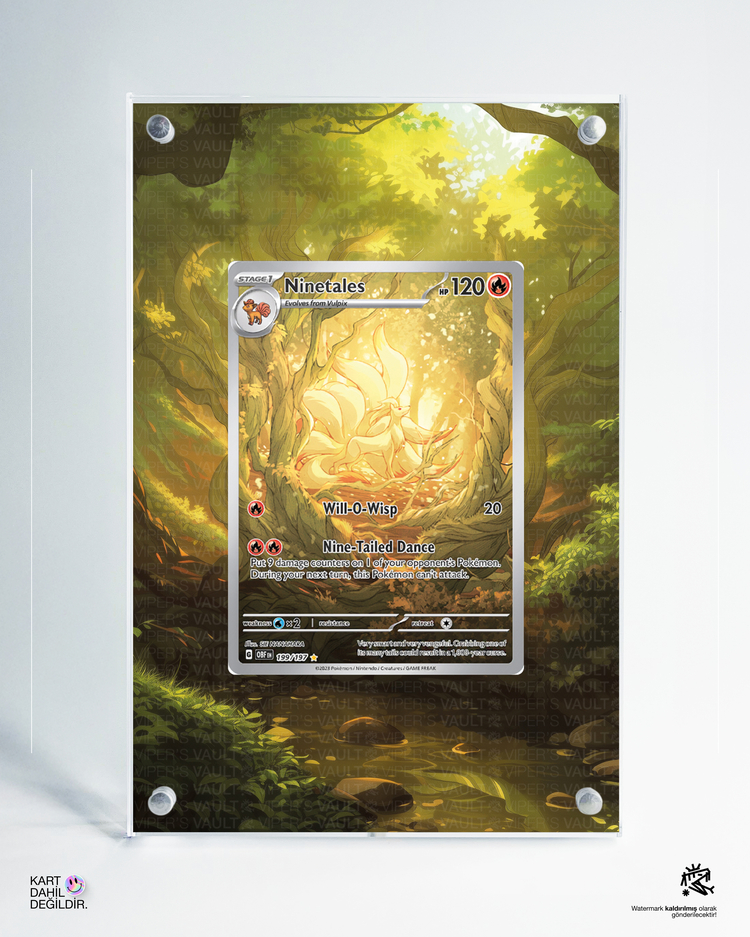 Ninetales - Obsidian Flames - Extended Art Display