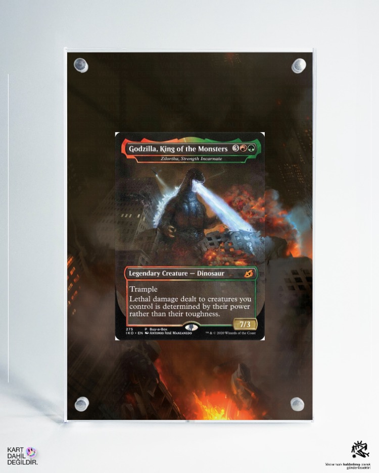 Godzilla, King of the Monsters - Magic the Gathering - Extended Art Display