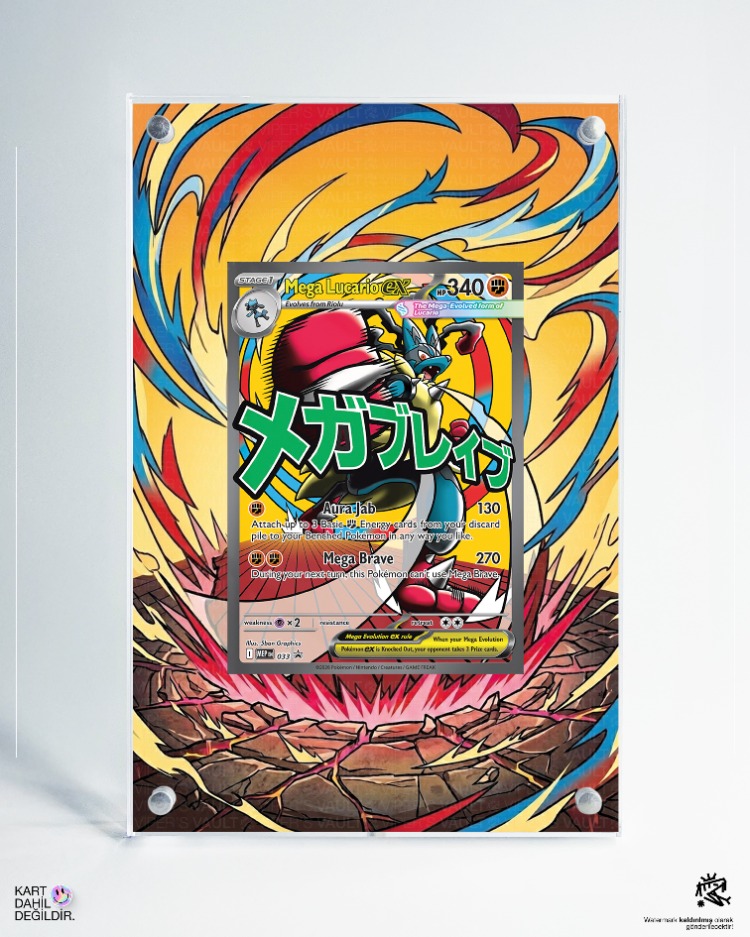 Mega Lucario ex MA - Mega Evolution - Extended Art Display