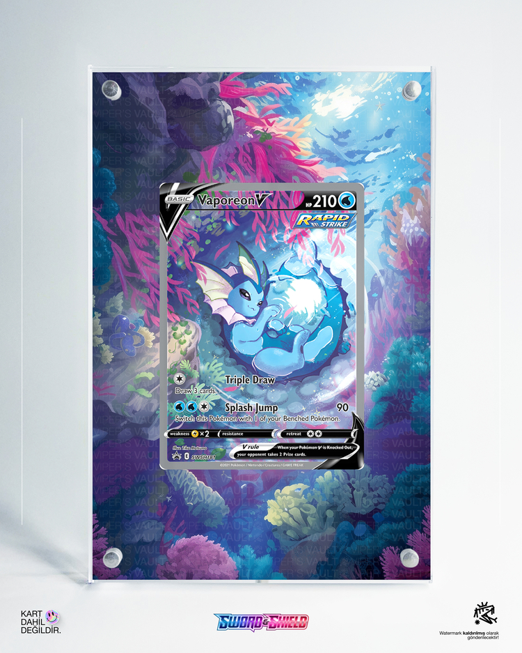 Vaporeon V - Sword&Shield Promo - Extended Art Display