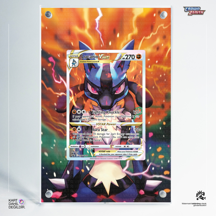 Lucario - Crown Zenith Promo - Extended Art Display