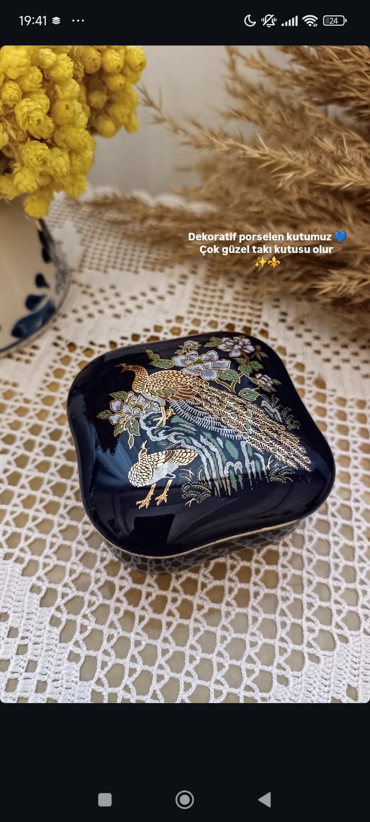 sülün desenli kutu
