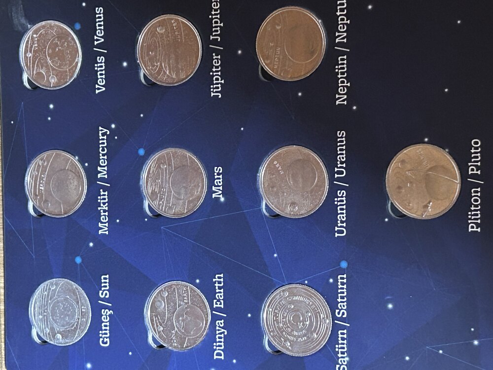 Güneş Sistemi Hatıra Para Seti