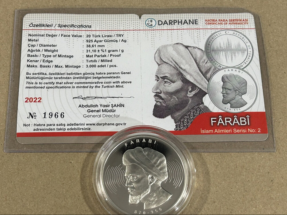 Farabi Gümüş Hatıra Parası