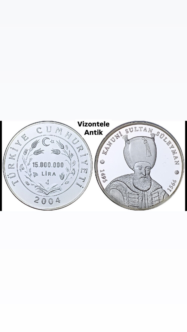 Kanuni Sultan Süleyman Gümüş Hatıra Parası