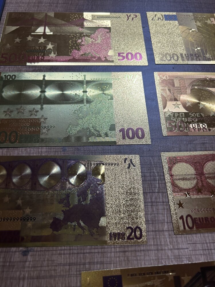 24 Ayar Altın Kaplama Euro Seti