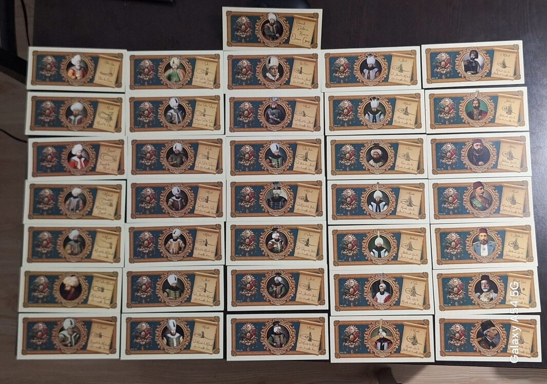 36 Adet Padişahlar Serisi Fantazi Para Seti