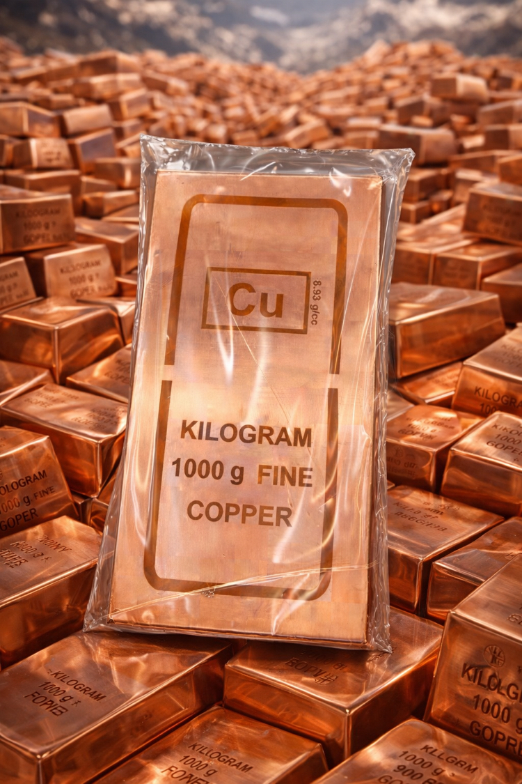 999 Saf Bakır Külçe 1 Kg