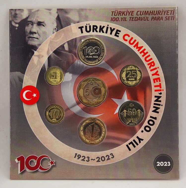 2023 Türkiye Cumhuriyeti 100.Yıl Tedavül Hatıra Seti Çil