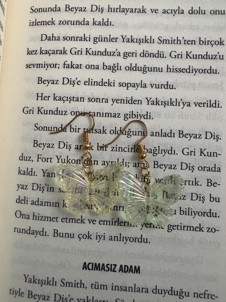 Sarı Kelebekler Küpe
