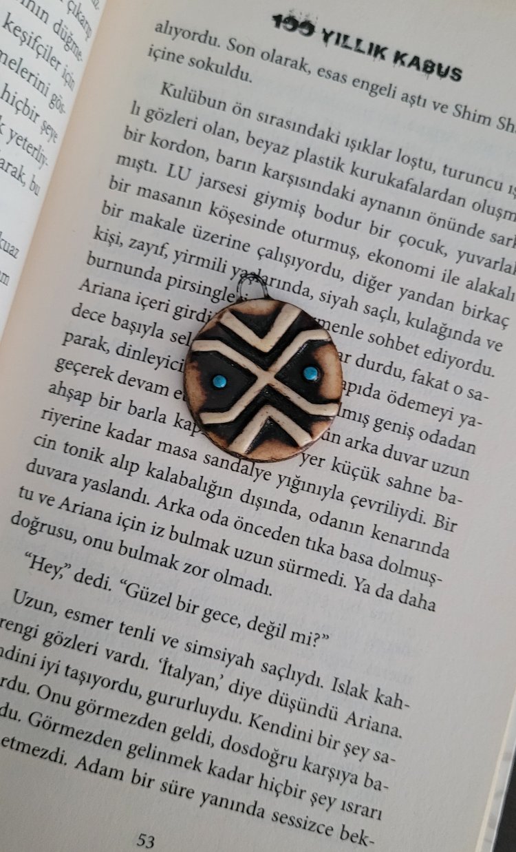 Ahşap Görünümlü Vintage Kolye Ucu