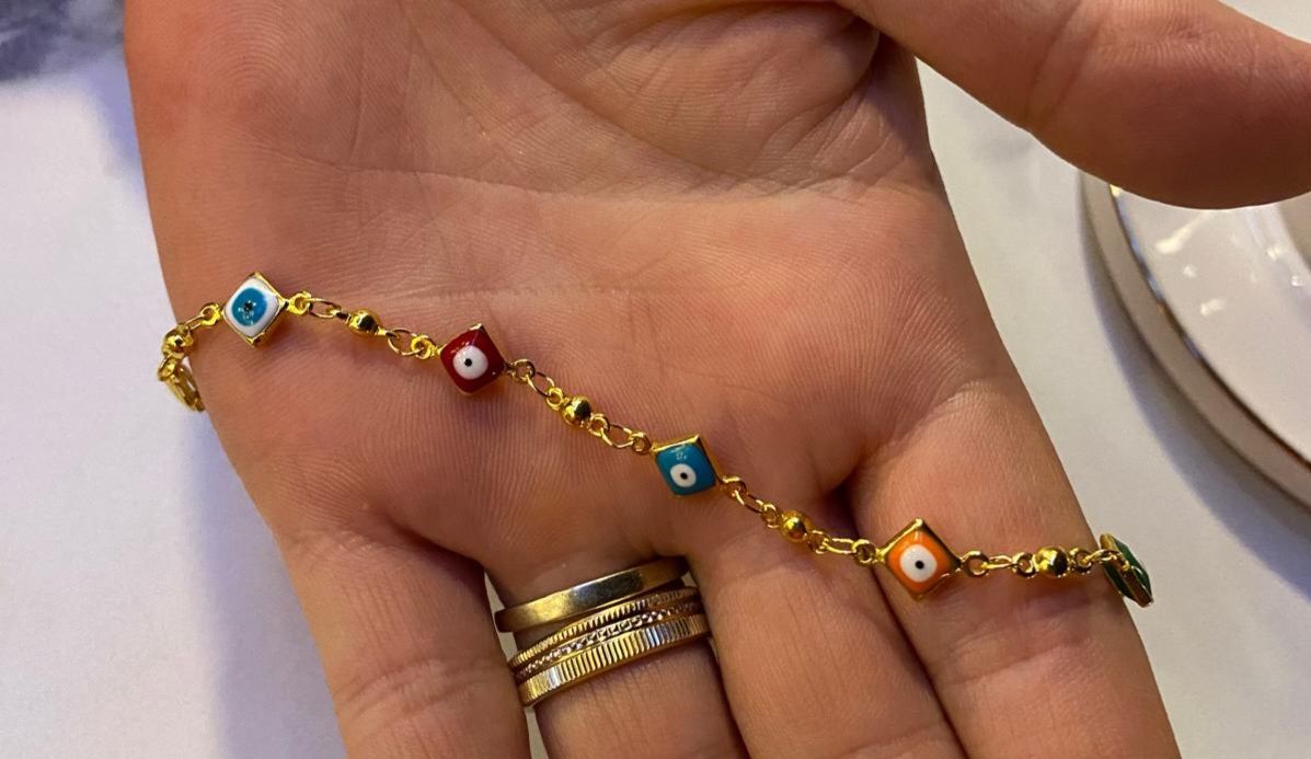Nazar Boncuklu Bileklik Gold