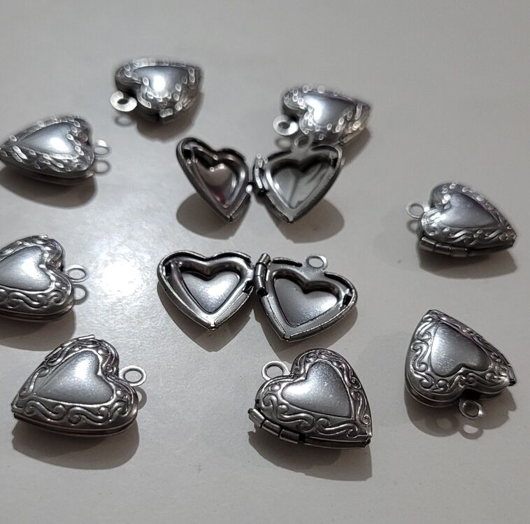 Kapaklı Çelik Kolye Ucu/Charm