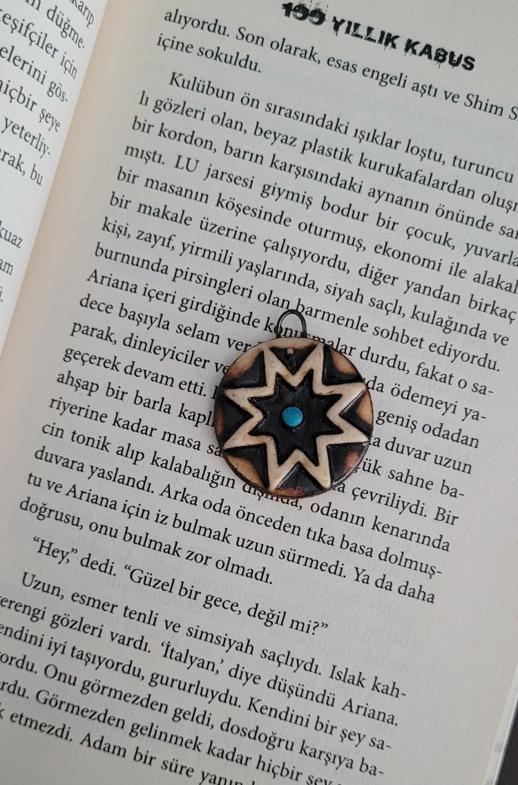 Ahşap Görünümlü Vintage Kolye Ucu