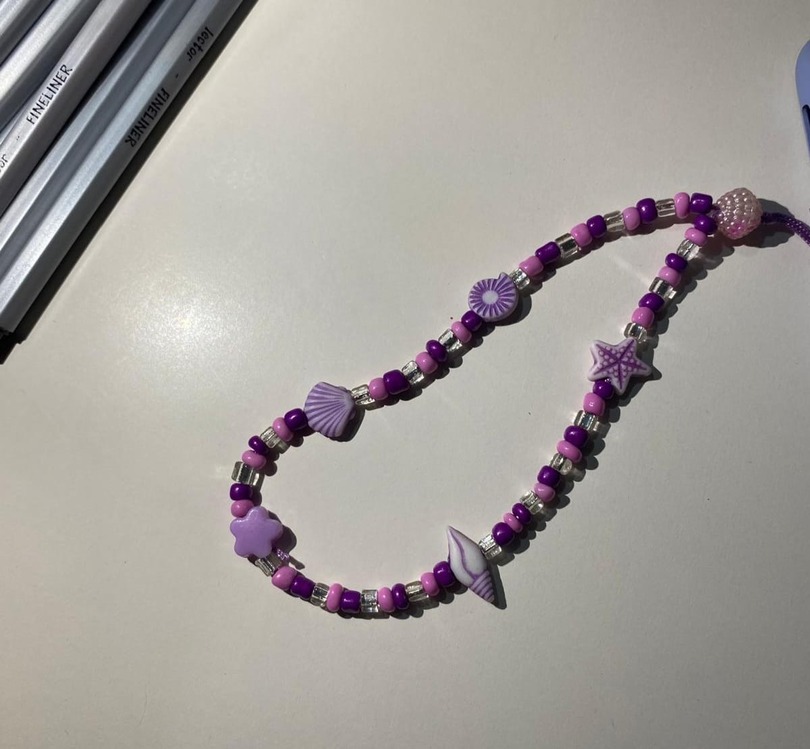 Mermaid Purple Telefon Charmı