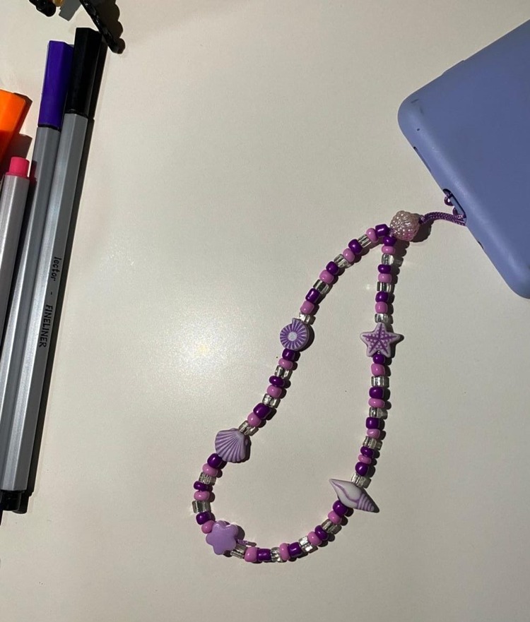 Mermaid Purple Telefon Charmı