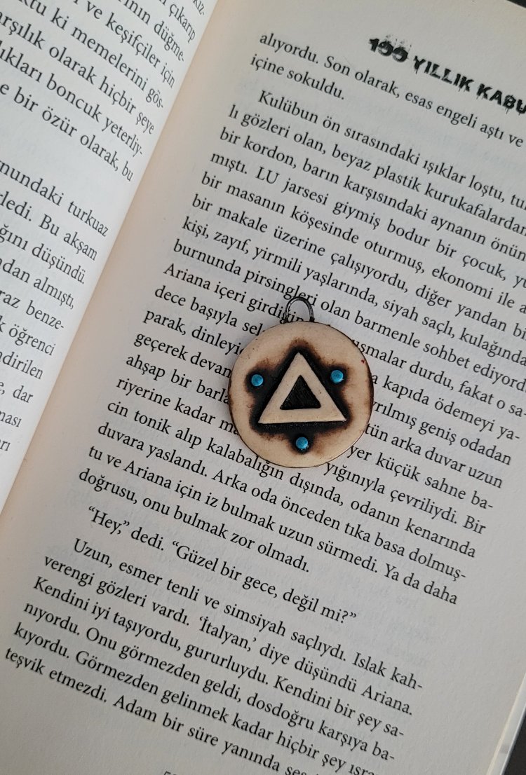 Ahşap Görünümlü Vintage Kolye Ucu
