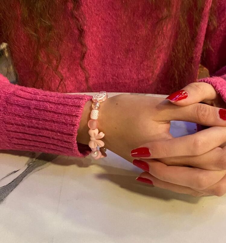 Pembe Charm Bileklik Model 2