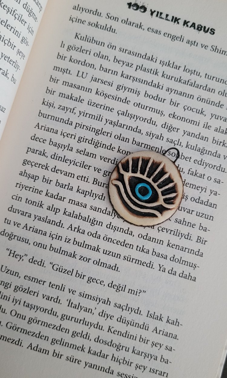 Ahşap Görünümlü Vintage Kolye Ucu