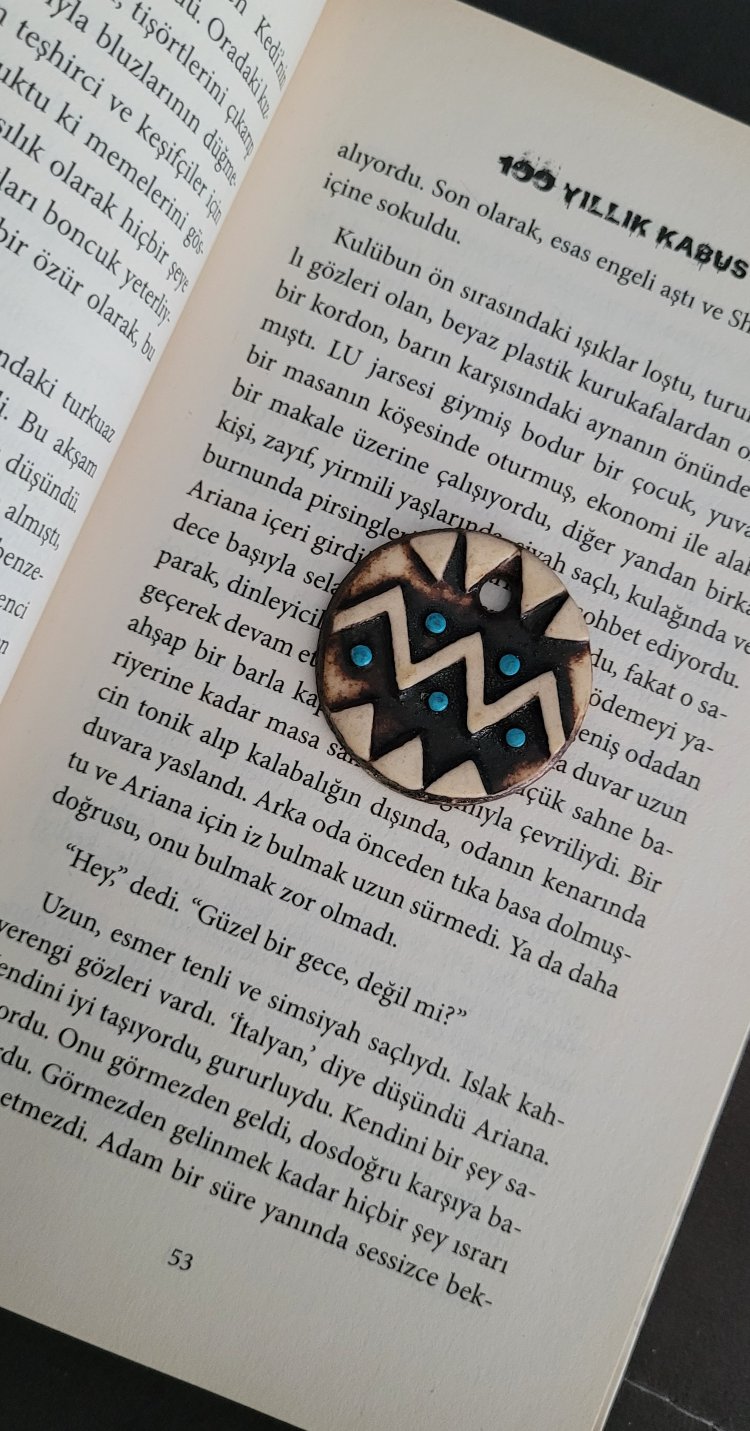 Ahşap Görünümlü Vintage Kolye Ucu