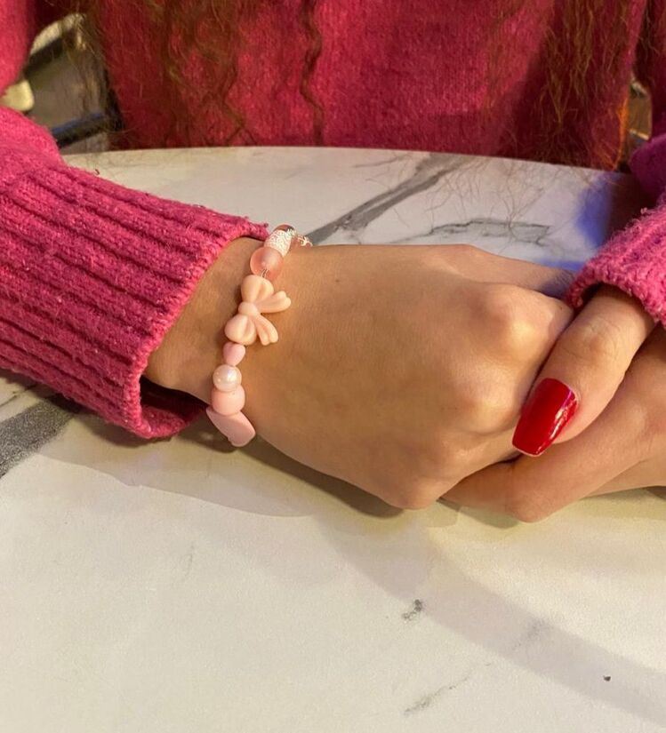 Pembe Charm Bileklik Model 2
